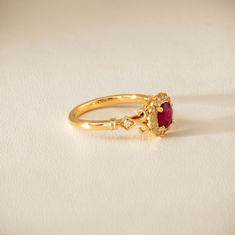 18ct Yellow Gold 1.02ct Ruby & Diamond Versailles Ring - Ring - Walker & Hall