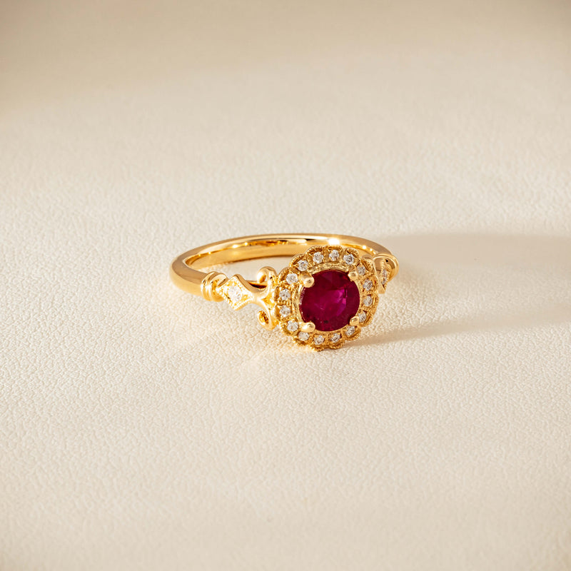 18ct Yellow Gold 1.02ct Ruby & Diamond Versailles Ring - Ring - Walker & Hall
