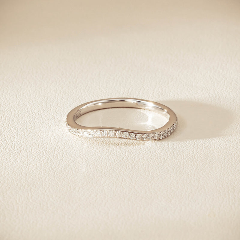 18ct White Gold .15ct Diamond Grace Band - Ring - Walker & Hall