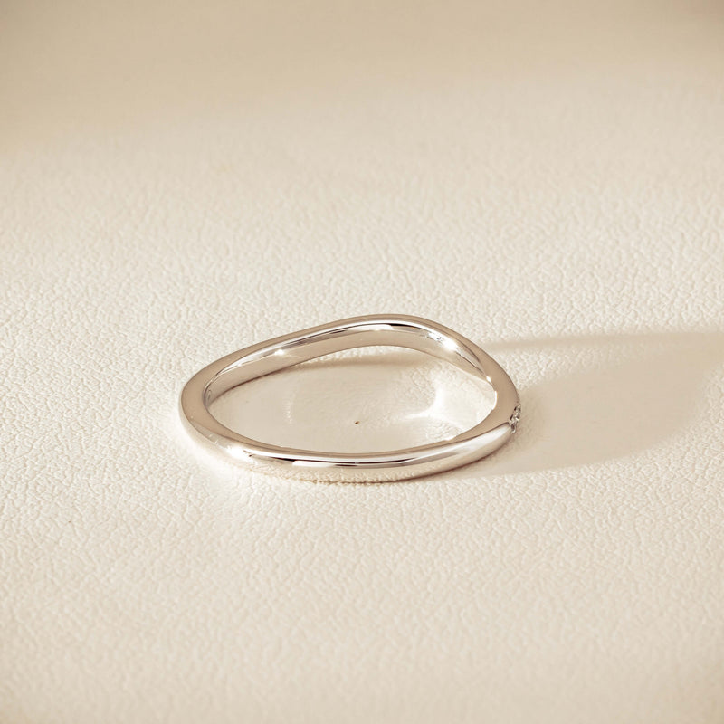 18ct White Gold .15ct Diamond Grace Band - Ring - Walker & Hall