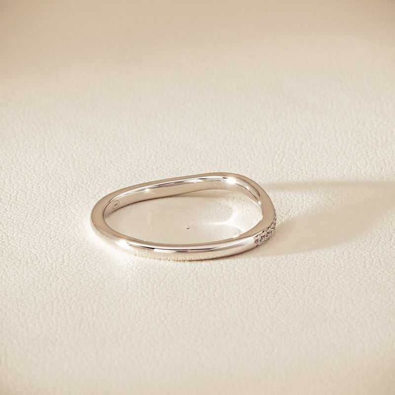 18ct White Gold .15ct Diamond Grace Band - Ring - Walker & Hall