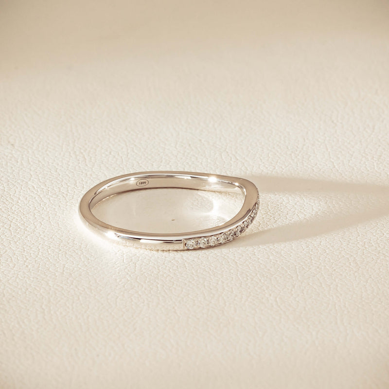 18ct White Gold .15ct Diamond Grace Band - Ring - Walker & Hall
