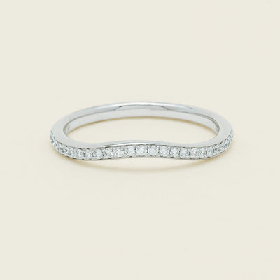 18ct White Gold .15ct Diamond Grace Band - Ring - Walker & Hall
