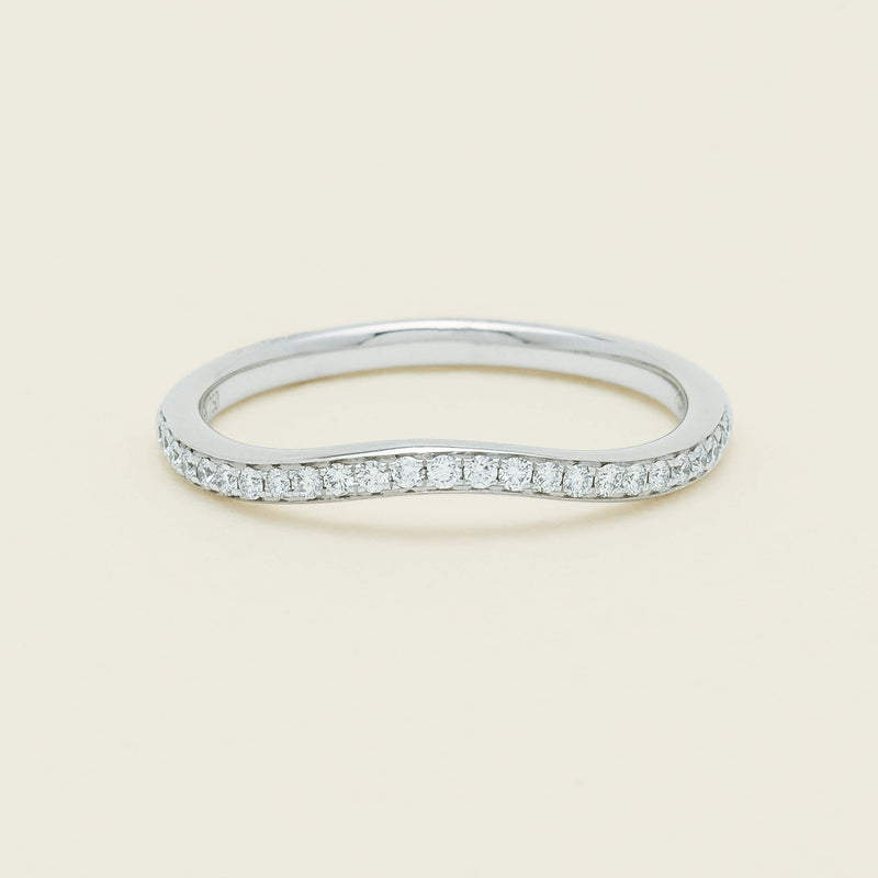 18ct White Gold .15ct Diamond Grace Band - Ring - Walker & Hall