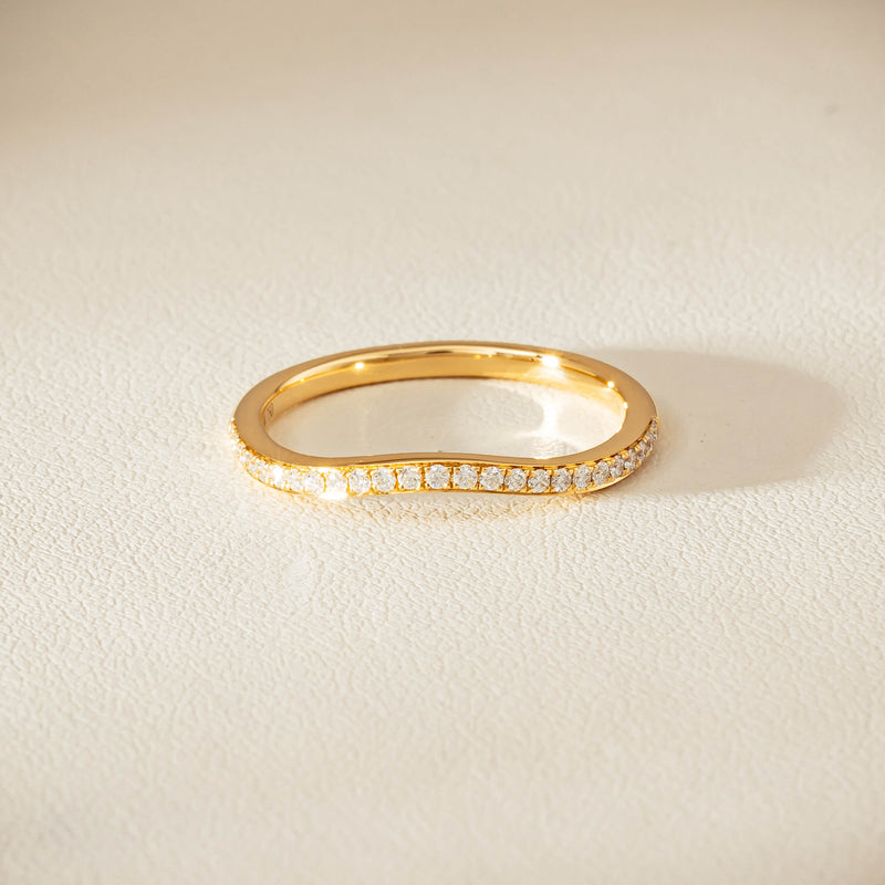 18ct Yellow Gold .15ct Diamond Grace Band - Ring - Walker & Hall