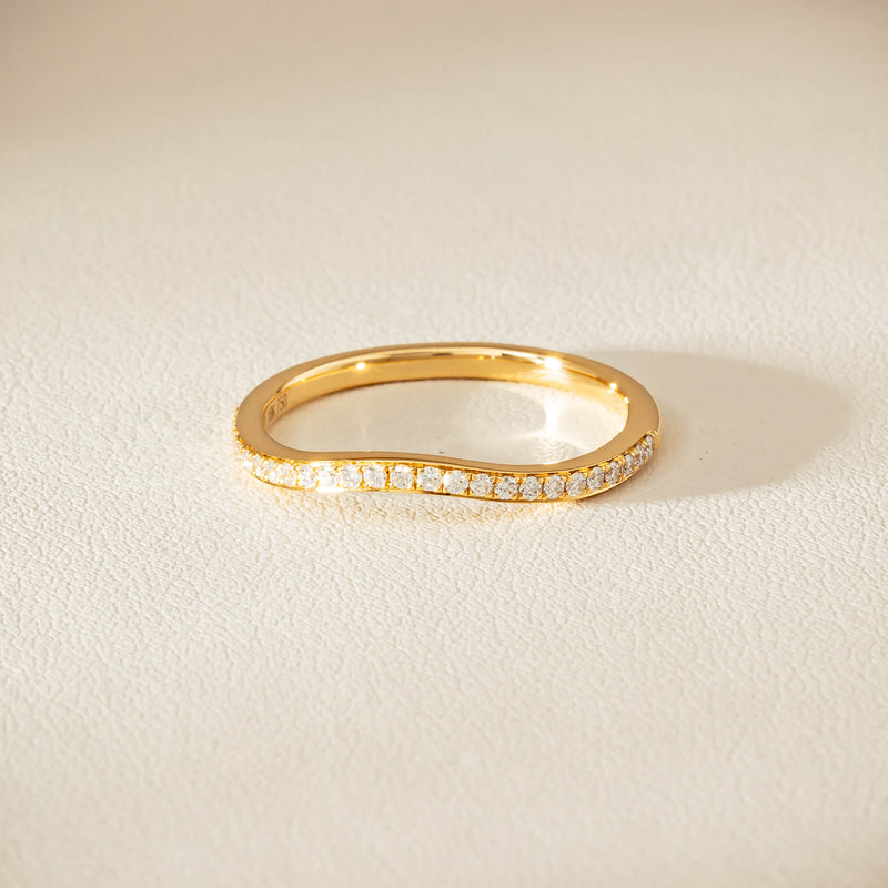 18ct Yellow Gold .15ct Diamond Grace Band - Ring - Walker & Hall