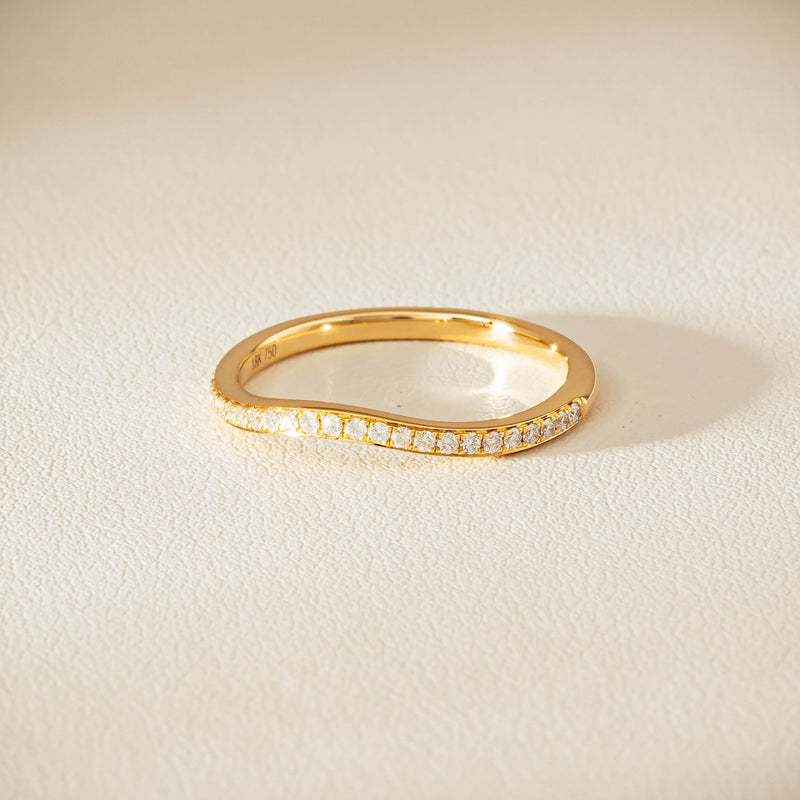18ct Yellow Gold .15ct Diamond Grace Band - Ring - Walker & Hall