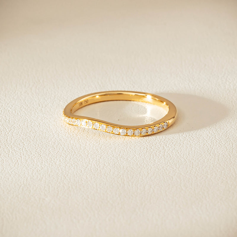 18ct Yellow Gold .15ct Diamond Grace Band - Ring - Walker & Hall