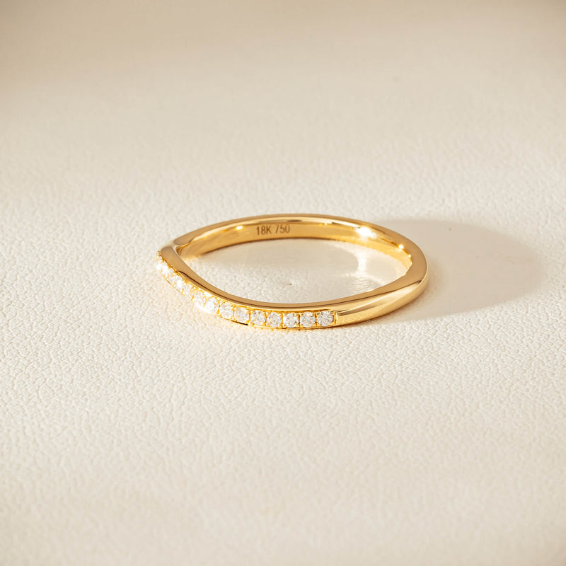 18ct Yellow Gold .15ct Diamond Grace Band - Ring - Walker & Hall