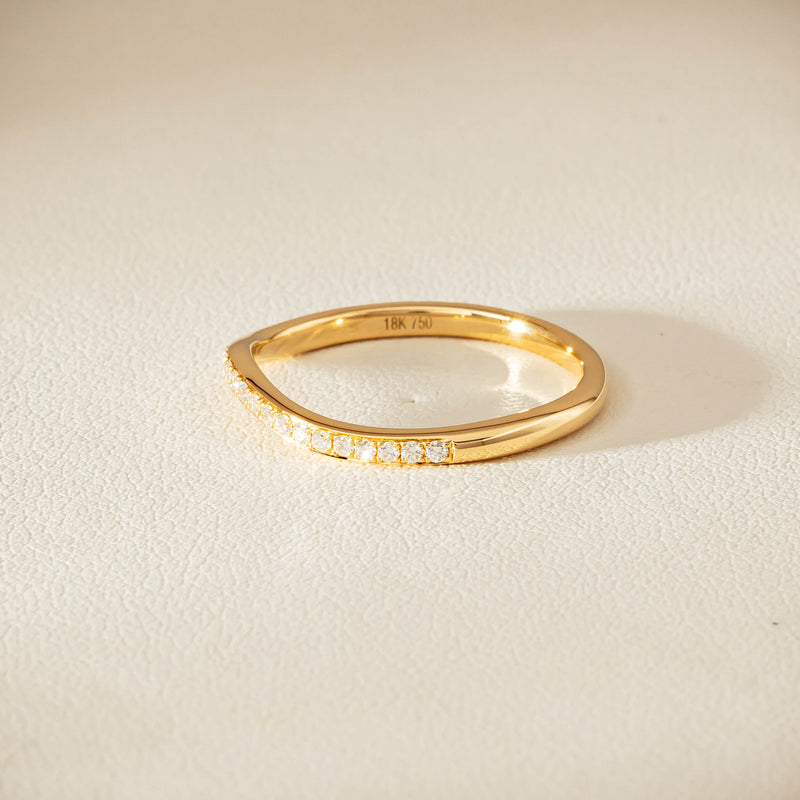 18ct Yellow Gold .15ct Diamond Grace Band - Ring - Walker & Hall