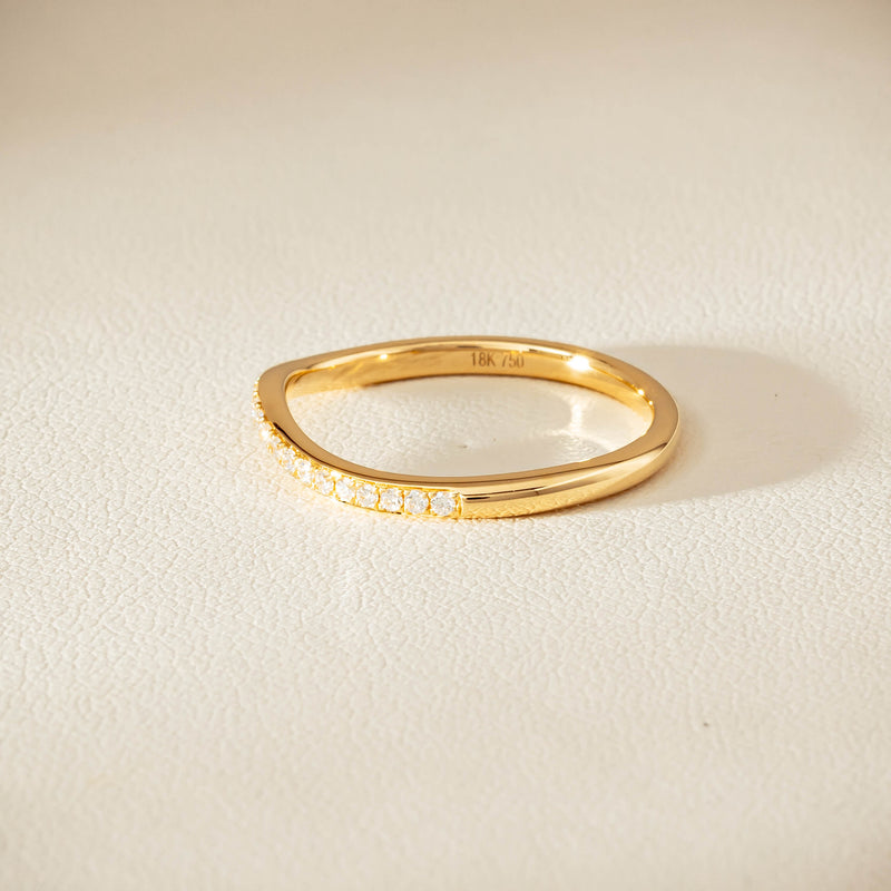 18ct Yellow Gold .15ct Diamond Grace Band - Ring - Walker & Hall
