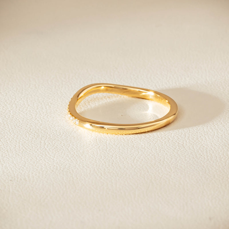18ct Yellow Gold .15ct Diamond Grace Band - Ring - Walker & Hall