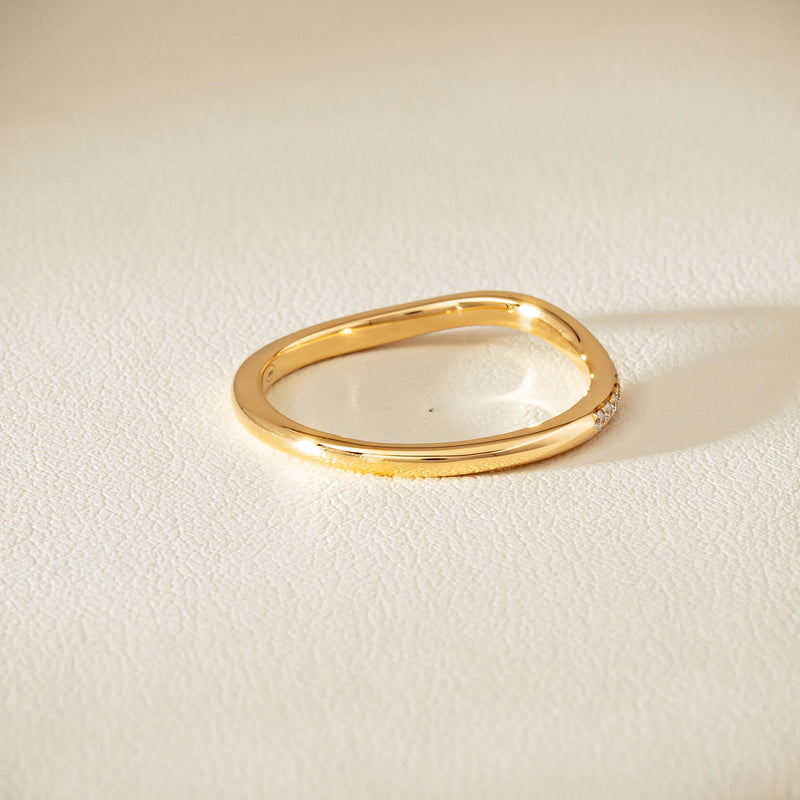 18ct Yellow Gold .15ct Diamond Grace Band - Ring - Walker & Hall
