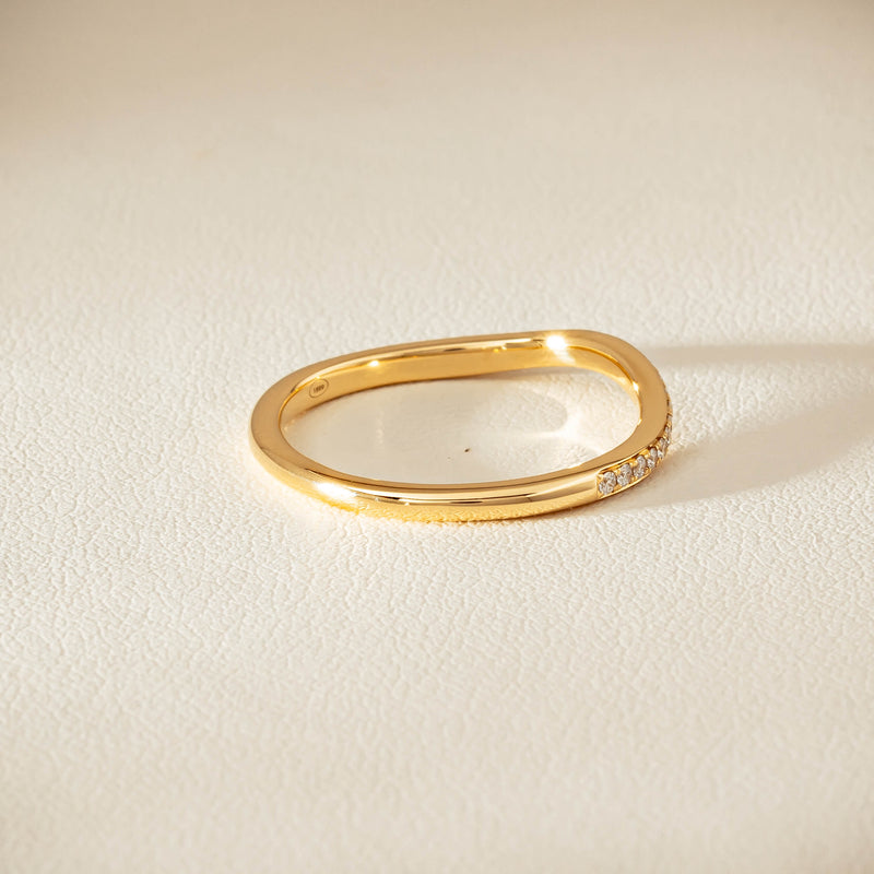 18ct Yellow Gold .15ct Diamond Grace Band - Ring - Walker & Hall