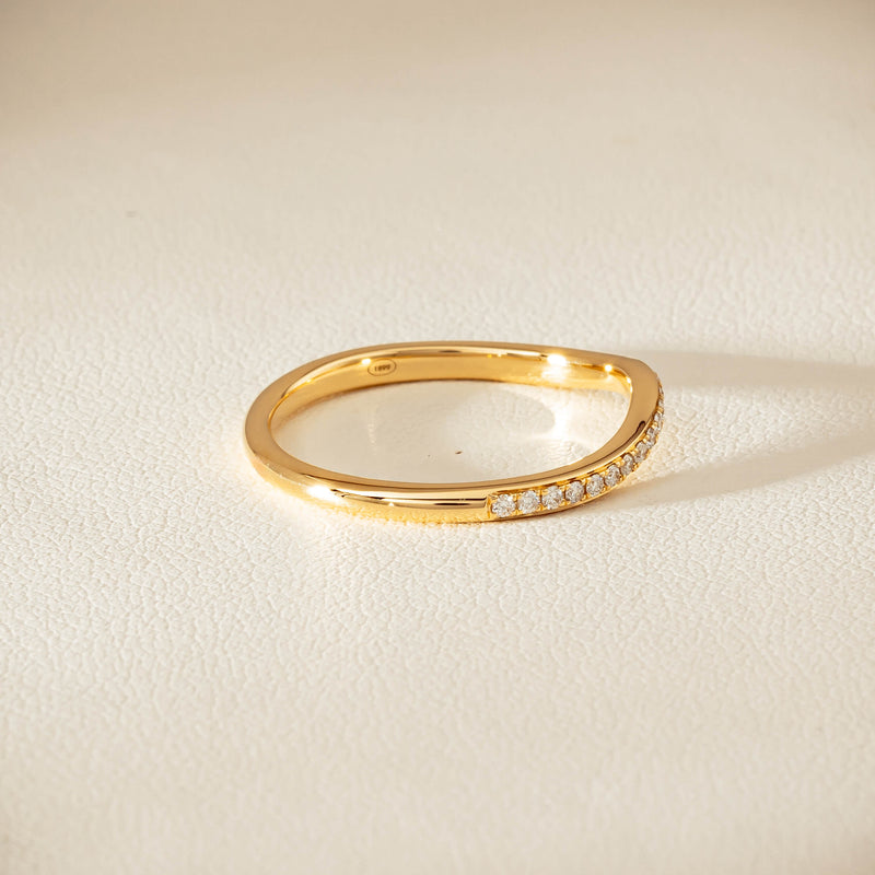 18ct Yellow Gold .15ct Diamond Grace Band - Ring - Walker & Hall