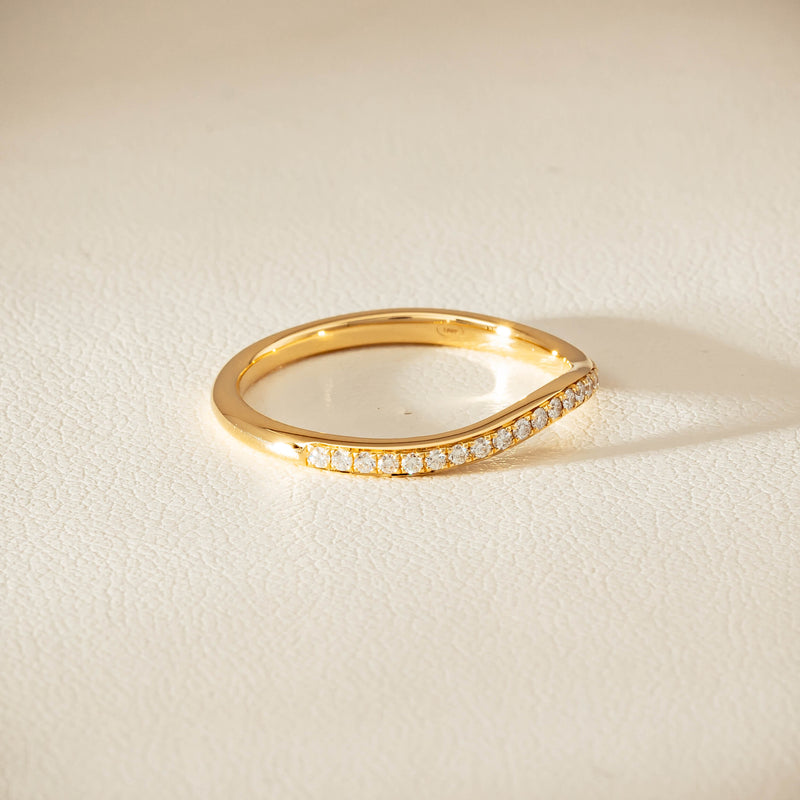 18ct Yellow Gold .15ct Diamond Grace Band - Ring - Walker & Hall