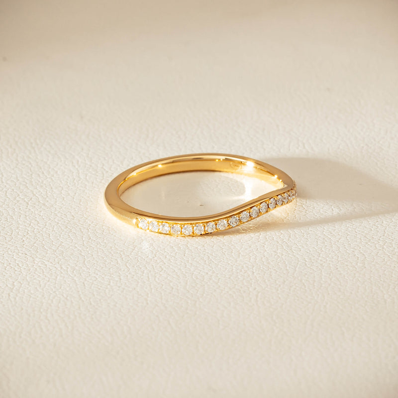 18ct Yellow Gold .15ct Diamond Grace Band - Ring - Walker & Hall