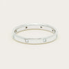 18ct White Gold .08ct Diamond Lucky Band - Ring - Walker & Hall