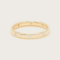 18ct Yellow Gold Diamond Lucky Band - Ring - Walker & Hall