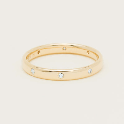 18ct Yellow Gold Diamond Lucky Band - Ring - Walker & Hall