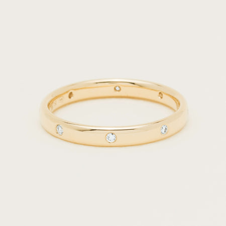 18ct Yellow Gold Diamond Lucky Band - Ring - Walker & Hall