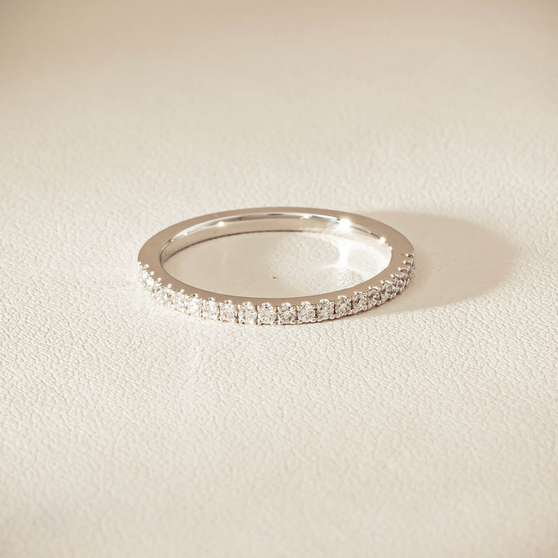 18ct White Gold Diamond Millie Band - Ring - Walker & Hall