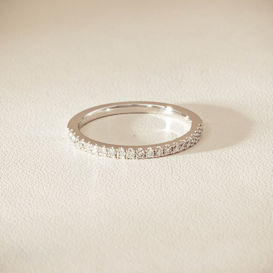 18ct White Gold Diamond Millie Band - Ring - Walker & Hall