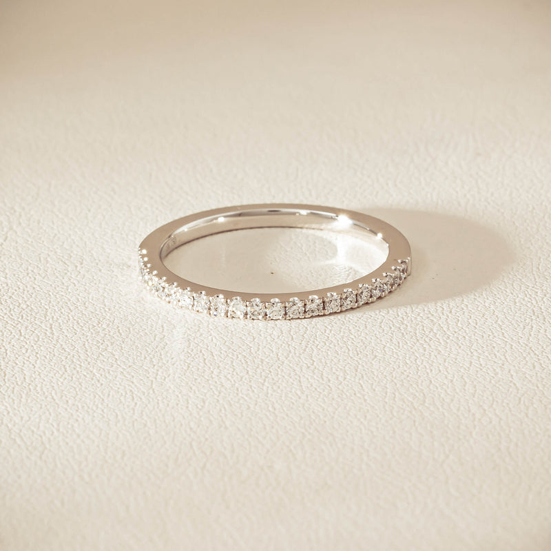 18ct White Gold Diamond Millie Band - Ring - Walker & Hall