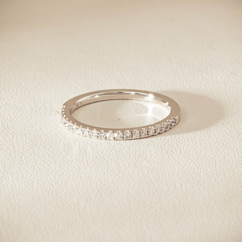 18ct White Gold Diamond Millie Band - Ring - Walker & Hall