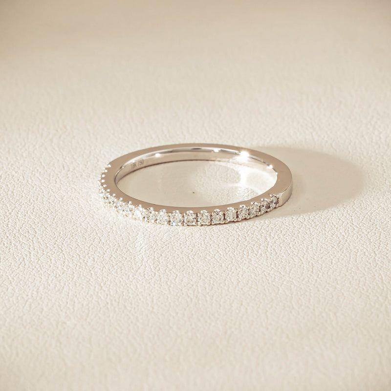 18ct White Gold Diamond Millie Band - Ring - Walker & Hall