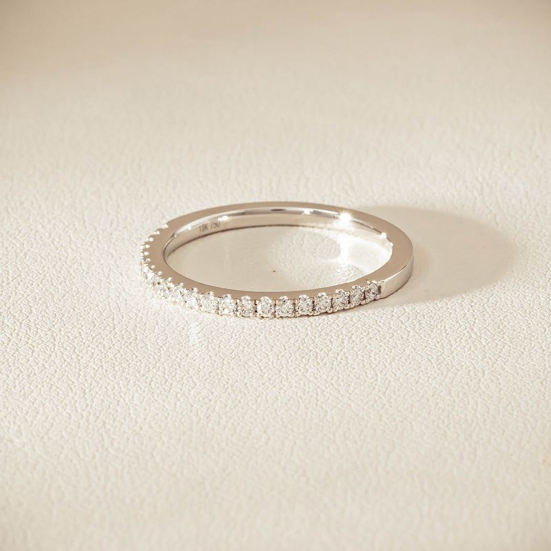 18ct White Gold Diamond Millie Band - Ring - Walker & Hall