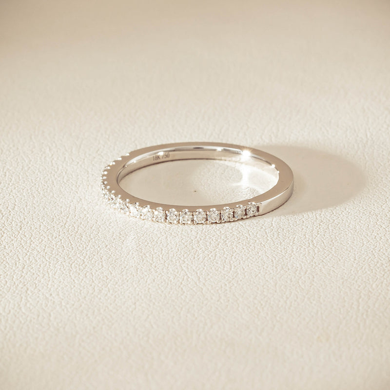 18ct White Gold Diamond Millie Band - Ring - Walker & Hall