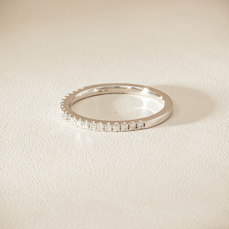 18ct White Gold Diamond Millie Band - Ring - Walker & Hall
