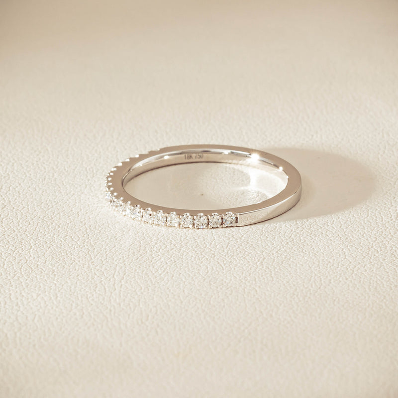 18ct White Gold Diamond Millie Band - Ring - Walker & Hall