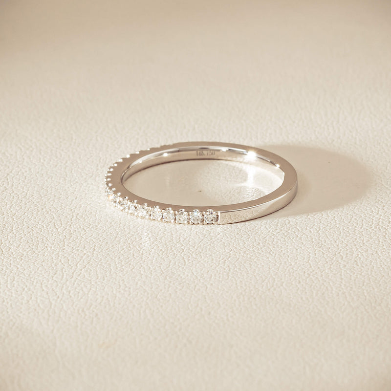 18ct White Gold Diamond Millie Band - Ring - Walker & Hall