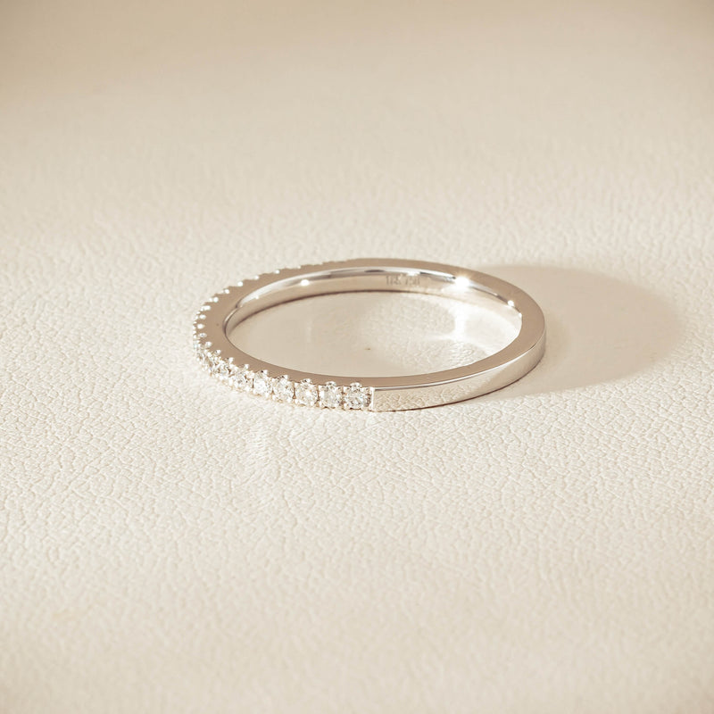 18ct White Gold Diamond Millie Band - Ring - Walker & Hall