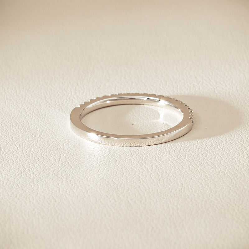18ct White Gold Diamond Millie Band - Ring - Walker & Hall