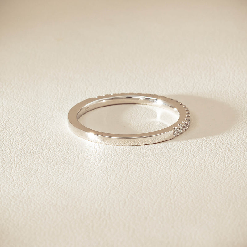 18ct White Gold Diamond Millie Band - Ring - Walker & Hall