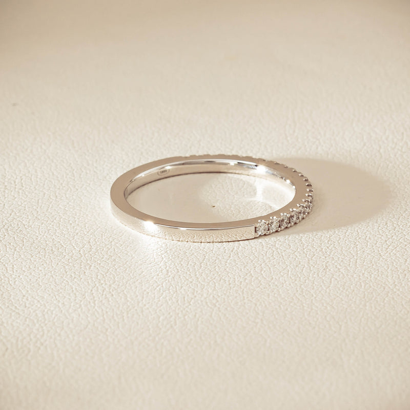 18ct White Gold Diamond Millie Band - Ring - Walker & Hall