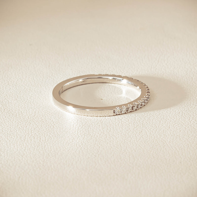 18ct White Gold Diamond Millie Band - Ring - Walker & Hall