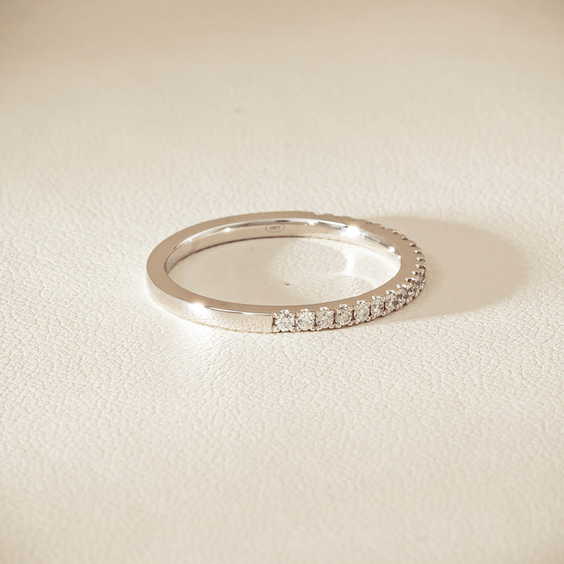 18ct White Gold Diamond Millie Band - Ring - Walker & Hall