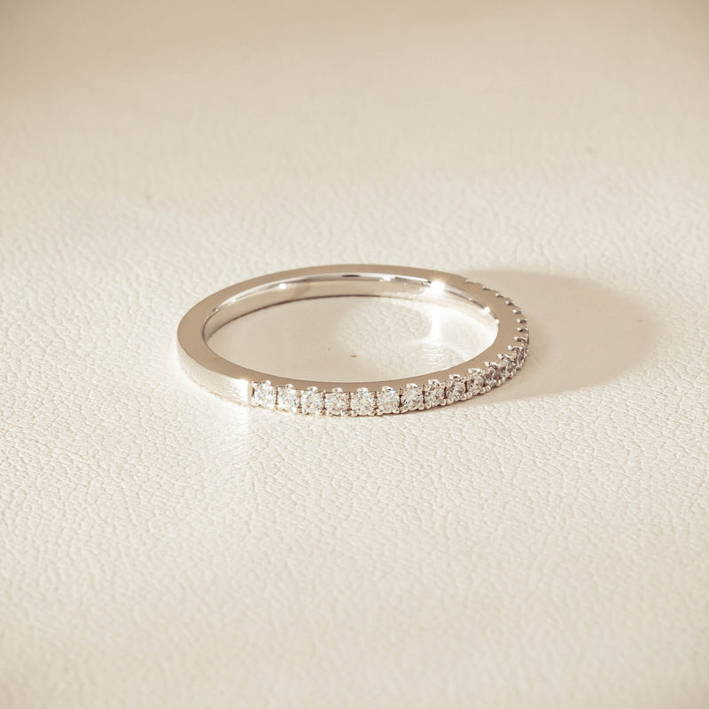 18ct White Gold Diamond Millie Band - Ring - Walker & Hall