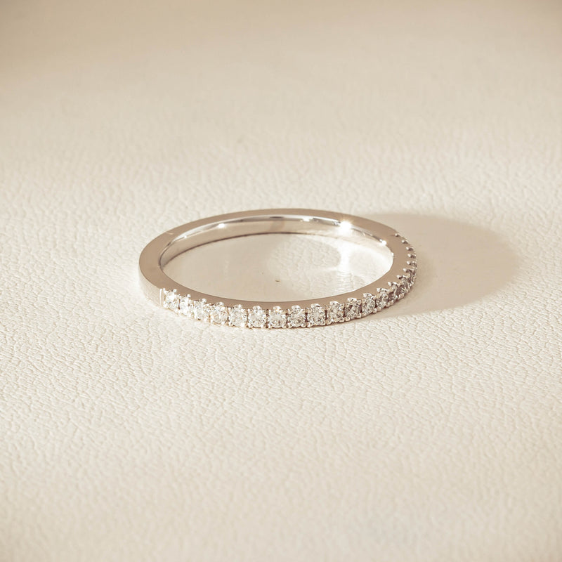 18ct White Gold Diamond Millie Band - Ring - Walker & Hall