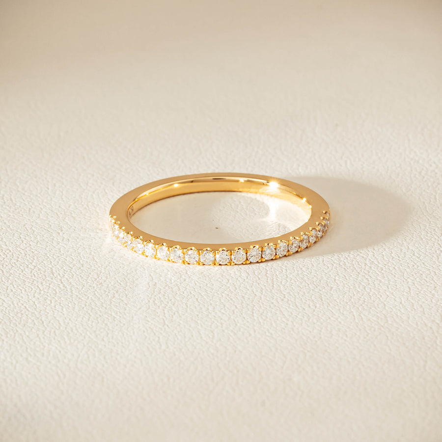 18ct Yellow Gold Diamond Millie Band - Ring - Walker & Hall