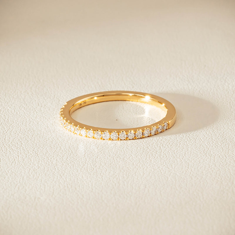 18ct Yellow Gold Diamond Millie Band - Ring - Walker & Hall