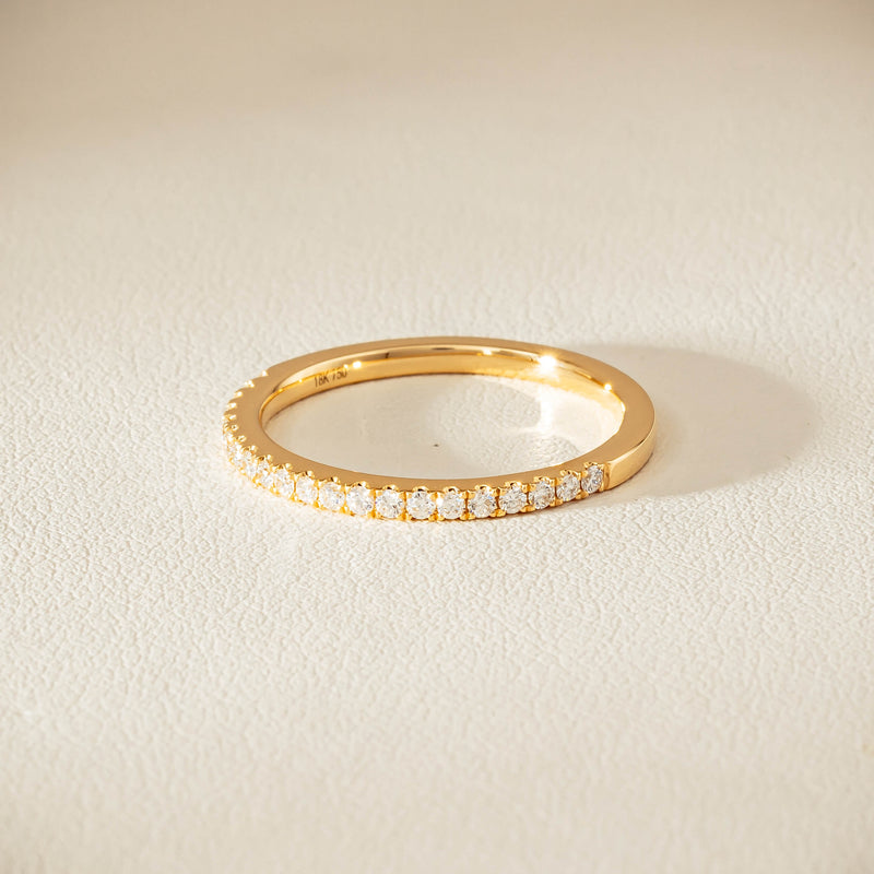 18ct Yellow Gold Diamond Millie Band - Ring - Walker & Hall