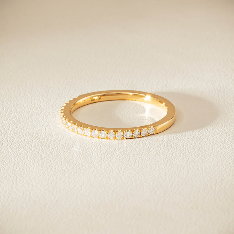 18ct Yellow Gold Diamond Millie Band - Ring - Walker & Hall