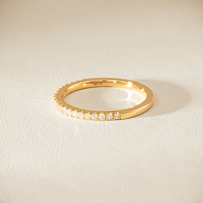 18ct Yellow Gold Diamond Millie Band - Ring - Walker & Hall