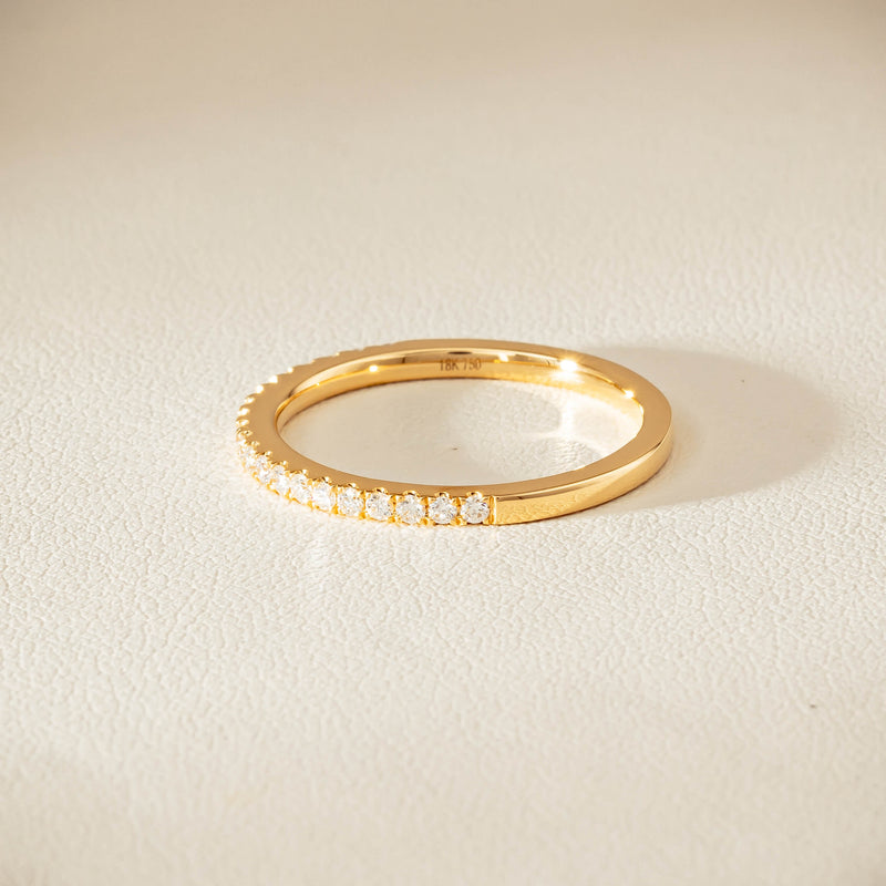 18ct Yellow Gold Diamond Millie Band - Ring - Walker & Hall