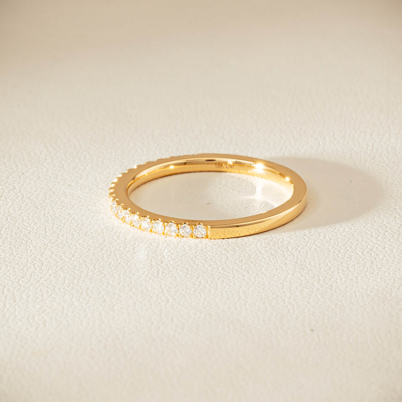 18ct Yellow Gold Diamond Millie Band - Ring - Walker & Hall